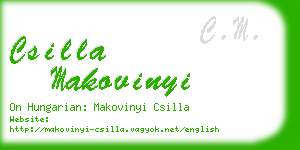 csilla makovinyi business card